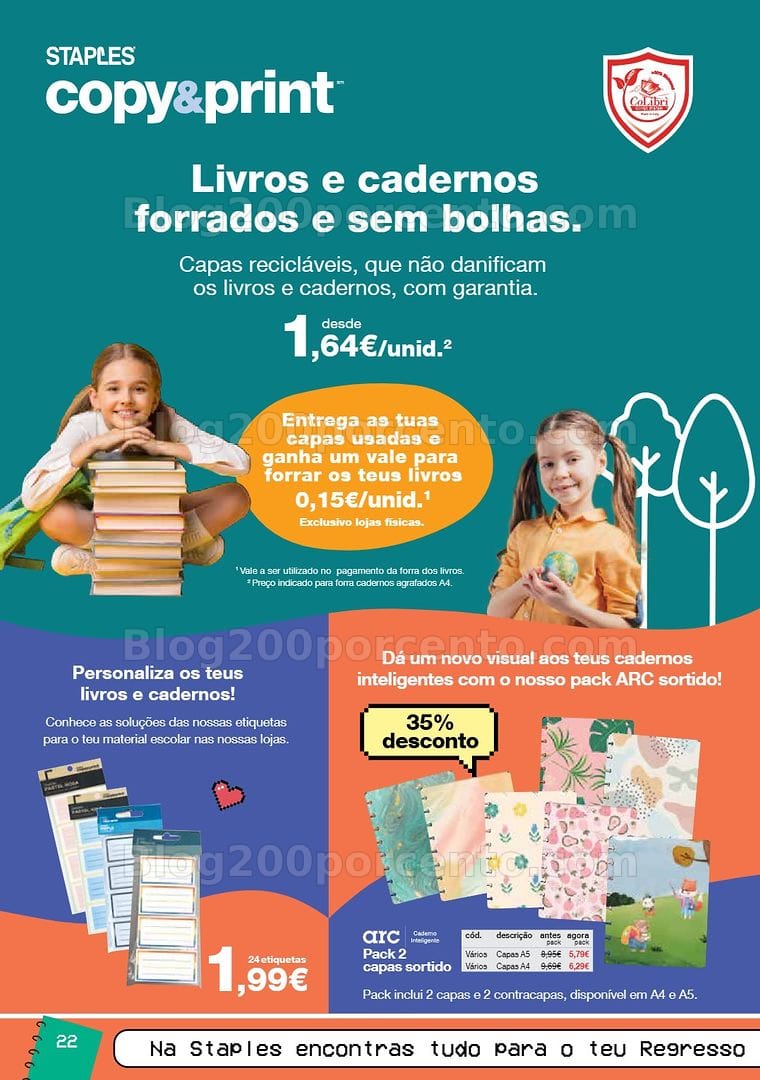 Antevisão Folheto STAPLES Regresso às Aulas Promoções de 17 agosto a 30 setembro